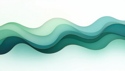 Fototapeta premium Abstract Layered Waves: Gentle gradient, waves and layered art design, creating a sense of calm and fluidity. The elegant color blend evokes feelings of serenity and dynamic motion.