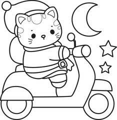 Lineart of a bunch of cute cat with various activities.
Outline ofkKawaii animal kitty for scrapbook and sticker.