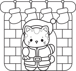 Lineart of a bunch of cute cat with various activities.
Outline ofkKawaii animal kitty for scrapbook and sticker.