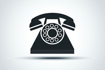 Vintage rotary telephone icon.