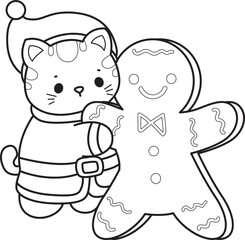 Lineart of a bunch of cute cat with various activities.
Outline ofkKawaii animal kitty for scrapbook and sticker.