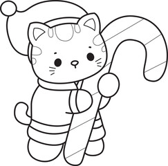 Lineart of a bunch of cute cat with various activities.
Outline ofkKawaii animal kitty for scrapbook and sticker.
