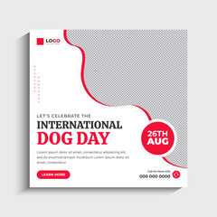 National Dog Day Social Media Instagram Post template
