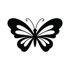 Minimalist butterfly logo abstract vector


