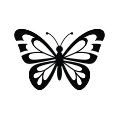Minimalist butterfly logo abstract vector

