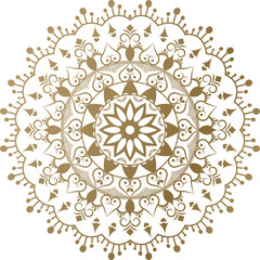 Luxury Mandala Line Art Vector– Intricate Floral Ornament Vector Design on Transparent Background