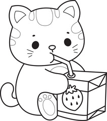 Lineart of a bunch of cute cat with various activities.
Outline ofkKawaii animal kitty for scrapbook and sticker.
