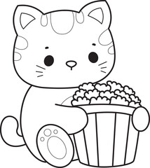 Lineart of a bunch of cute cat with various activities.
Outline ofkKawaii animal kitty for scrapbook and sticker.