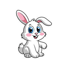 Cute rabbit cartoon vector artwork


