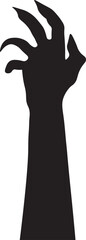 Zombie hand isolated design.