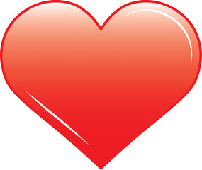 Realistic heart shape vector design.