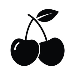 cherry pair icon vector illustration