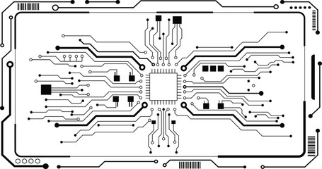 Abstract background with digital circuit board, technology texture. 