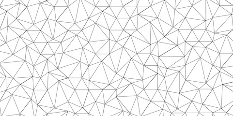 Fototapeta premium Abstract of simple gray line triangle pattern geometric background .white background creative and geometric shape with white luxury pattern .Gray and white geometric background with low poly triangle