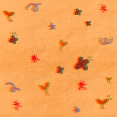 Cute hand drawn pattern illustration background