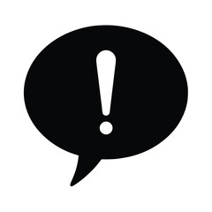 speech bubble with exclamation icon vector illustration