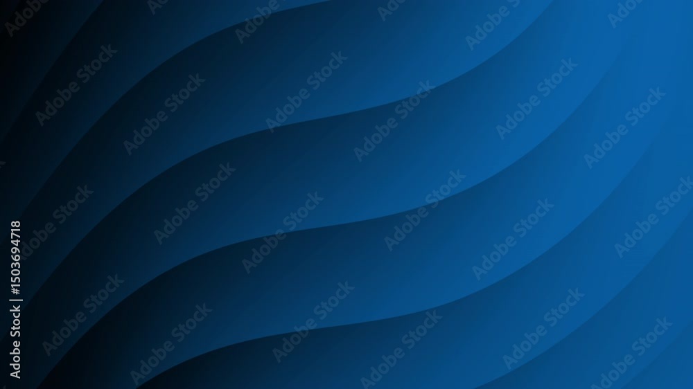 Poster abstract blue wavy lines create a smooth gradient pattern, forming a modern and elegant background, 
