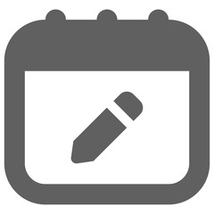 Gray Calendar Icons Representing Various Symbols and Functions in Minimalist Style