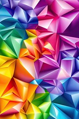 Vibrant Geometric Design with Colorful Triangles