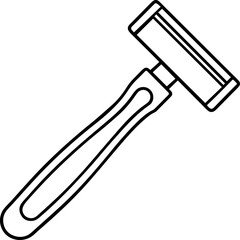 razor outline vector illustration, coloring book page line art
