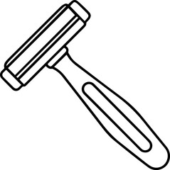 razor outline vector illustration, coloring book page line art