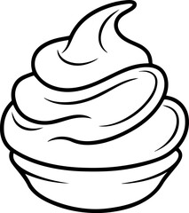 shaving cream outline vector illustration, coloring book page line art	