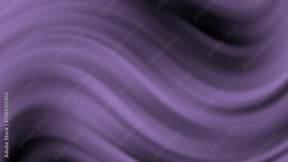 Poster Smooth, flowing purple waves create a soft abstract background with a silky texture, Abstract texture Gradient motion Background animation.