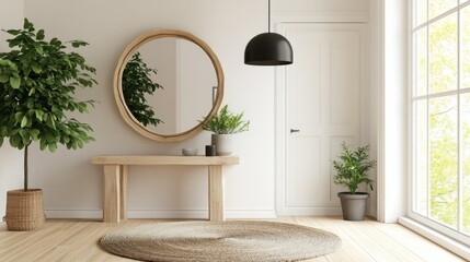 Minimalist Entryway with Natural Elements