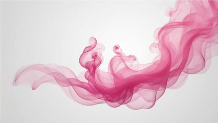 Abstract pink smoke on white color abstract background.