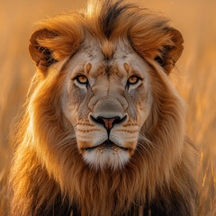 Fototapeta premium Lion in field.
