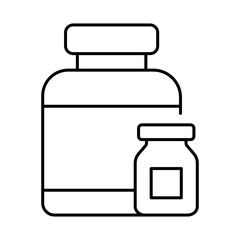Obraz premium Supplement Line Icon. Fitness, Health, Healthy Lifestyle, Wellbeing, Exercise, Health Care, Sport, Workout Editable Stroke Vector Illustration