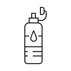 Fototapeta premium Water Bottle Line Icon. Fitness, Health, Healthy Lifestyle, Wellbeing, Exercise, Health Care, Sport, Workout Editable Stroke Vector Illustration
