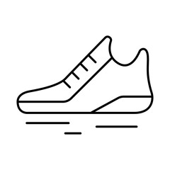 Sneaker Line Icon. Fitness, Health, Healthy Lifestyle, Wellbeing, Exercise, Health Care, Sport, Workout Editable Stroke Vector Illustration
