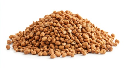 Naklejka premium Pile of small, light brown grains