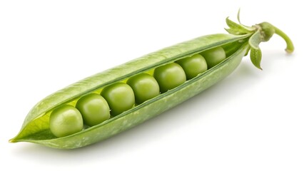 green peas isolated on white background