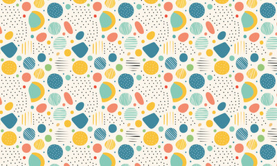 The Uncharted Canvas: Bizarre Abstract Elements in a Unique Seamless Pattern