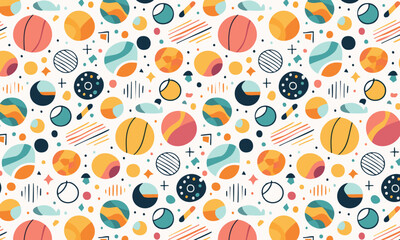 Playful Abstract Galaxy: Bizarre Orbs & Unexpected Color Burst Design