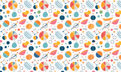 Vibrant Abstract Medley: Quirky Forms & Psychedelic Color Seamless Design