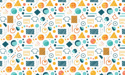  Bizarre Abstract Composition: Unexpected Segments & Retro Palette Pattern