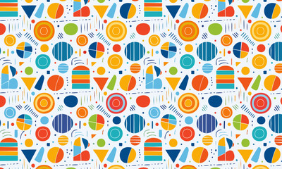 Mid-Century Surrealism: Abstract Geometric Forms & Textured Color Play