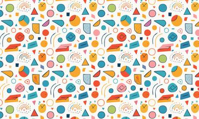  Bizarre Abstract Composition: Unexpected Segments & Retro Palette Pattern