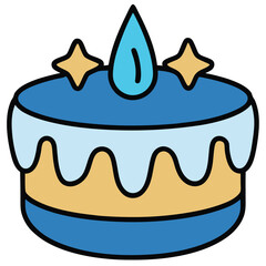 Balloon cake Animals flat vector illustration white background