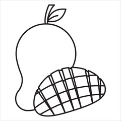 Mango icon outline vector