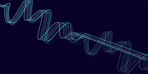 Waves of the equalizer on blue backgroun Eps10 bacground