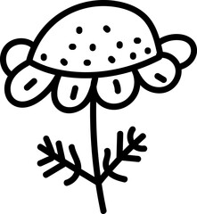 Doodle Flower with Dotted Petals