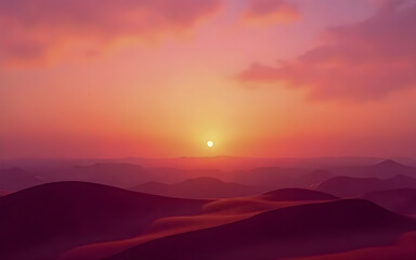 Obraz premium sunset in the mountains