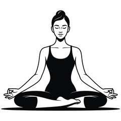 yoga woman silhouette