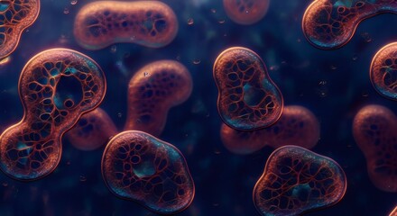 Microscopic Cellular Structures Intricate Details of Biological Forms