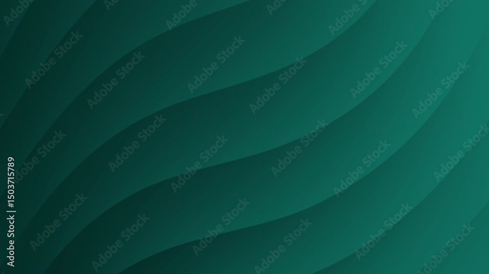 Poster green abstract background with smooth, wavy, layered lines and a subtle gradient effect, abstract te