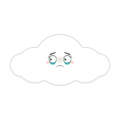cloud crying face cartoon cute
